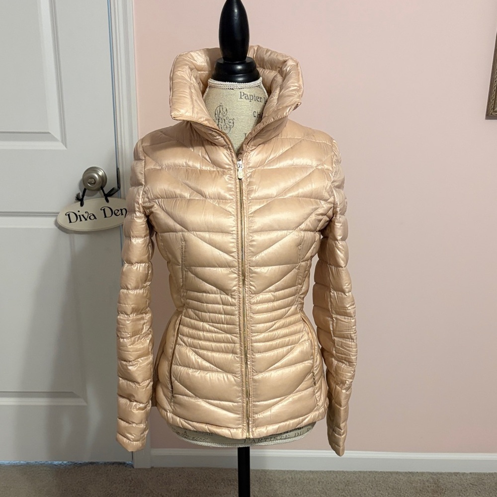 Calvin Klein Women's Light Pink Quilted Puffer Jacket